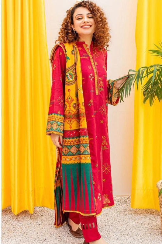 Yellow and Red 3PC (Lawn)