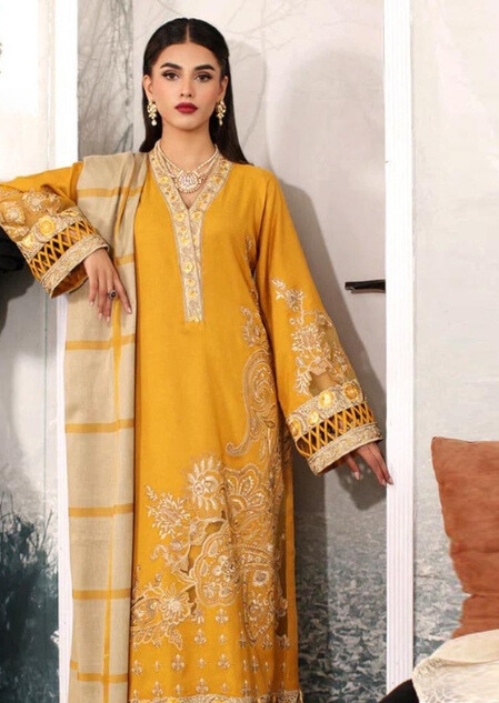 The Yellow Summer Soiree Suit 3Pc (LAWN)