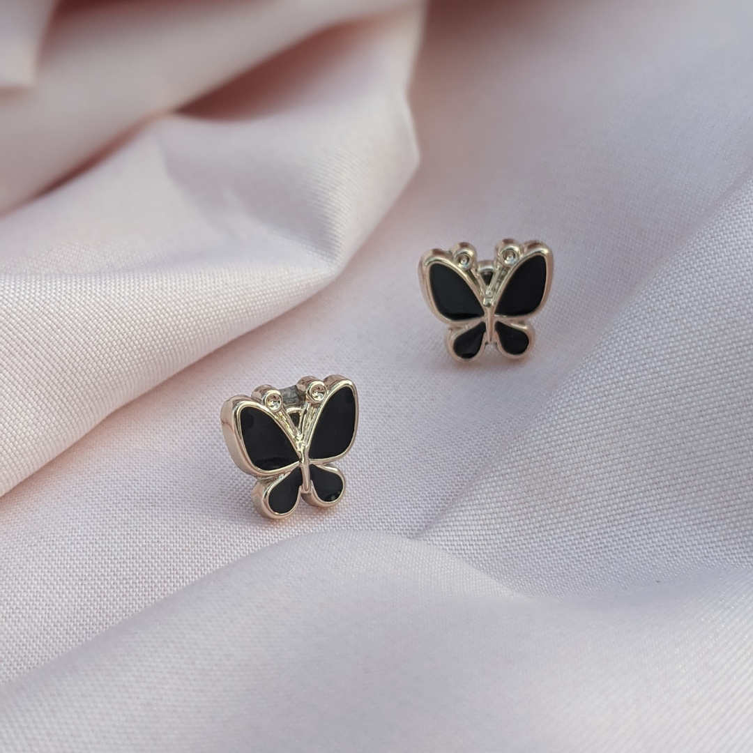 Engraved Butterfly Studs