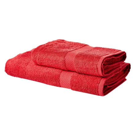 100% COTTON BATH TOWEL (RED)