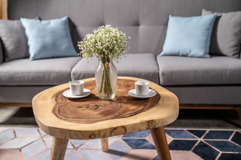 Wooden Log TV Lounge Center Table