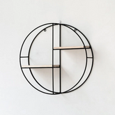 Wall-Mounted "Round" Metal Storage Frame Shelve Decor