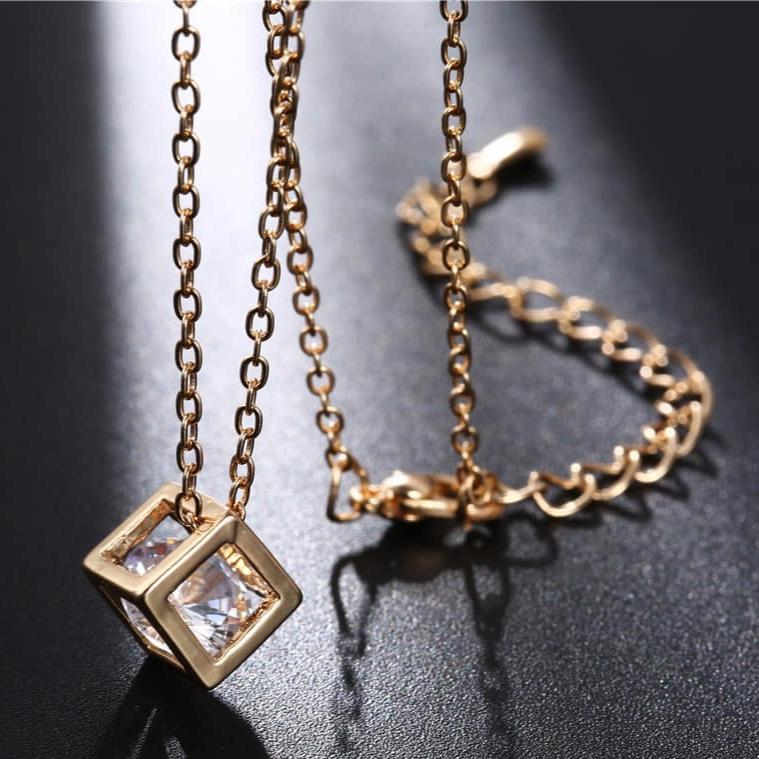 Diamond In Cage Pendent