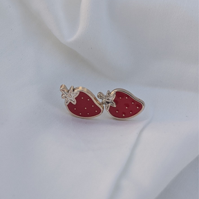 Minimal Ear Studs (STRAWBERRY)