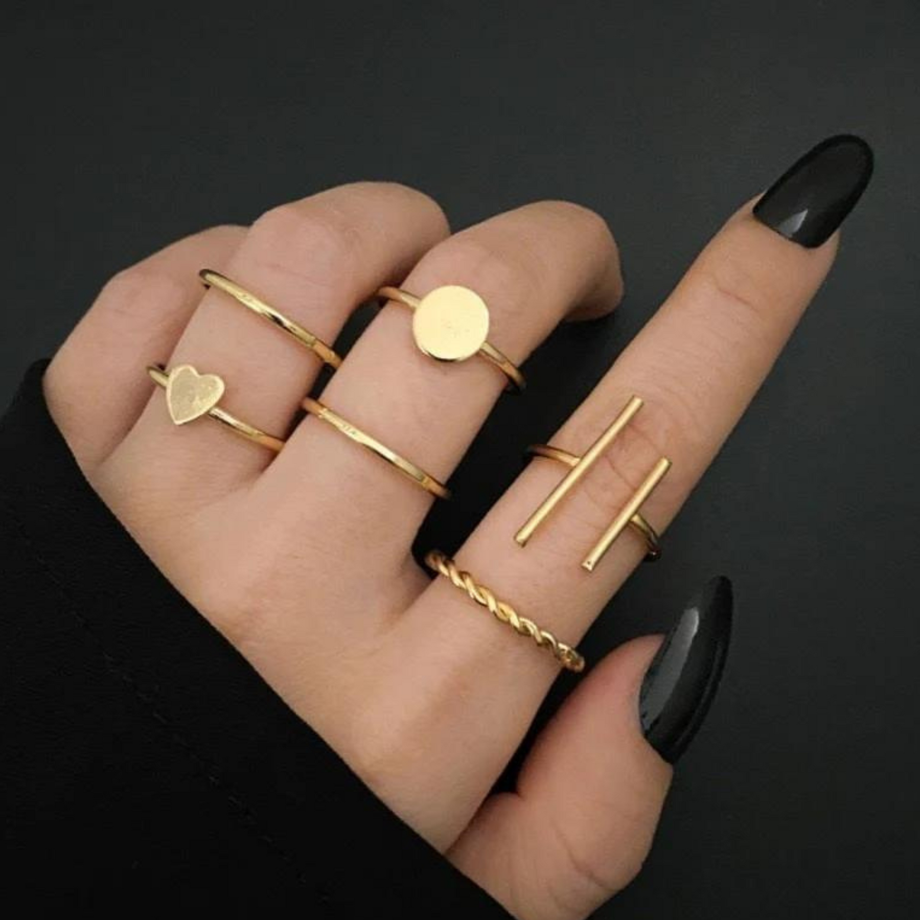 6 Midi Rings